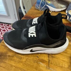 Nike Black and White Slip-On Shoes